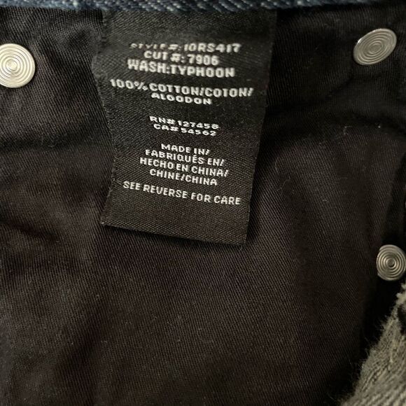 Affliction Premium Blake Jeans Mens 34 Relaxed Straight Distressed Denim Blue - Picture 4 of 8